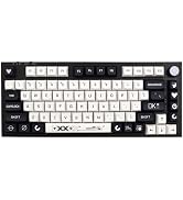 JSJT Key Caps XDA Profile Black and White Keycaps 126 Keys Theme Keycaps PBT Dye Sublimation Keyc...