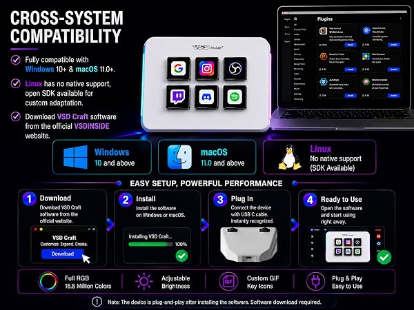 streaming deck stream macro pad keypad keyboard key custom programmable gaming shortcut customized