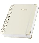 ALKALO Spiral Notebook Journal, 328 Pages Linen Hardcover College Ruled Notebook, Lined Thick Jou...