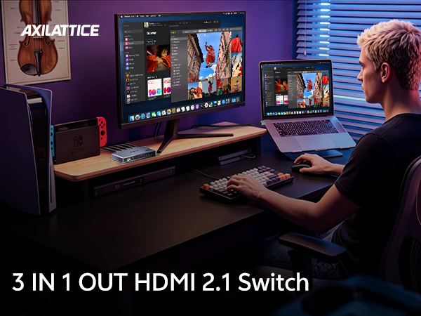HDMI Switch 3 in 1 Out with Remote