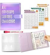 elephtree 100 Envelopes Challenge Binder Money Savings Challenges Book to Save $5,050 and $500 an...