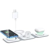 Wireless Charger 3 in 1,RTOPS Magnetic Travel Wireless Charging Station Multiple Devices,GaN 3 in...