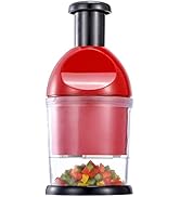 Food Chopper, Hand Chopper Dicer Easy to Clean, Manual Slap Vegetable Chopper Onion Cutter, Garli...