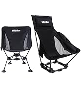 Wildhiker Camping Chair Bundle – Includes Ultralight High-Back Chair with Dual Sitting Modes & Co...