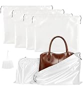 Q&J Fabric Co. 4 Pack Satin Dust Bag 15.7x19.7 inch and 19.7x23.6 inch White 100% Polyester Silk ...