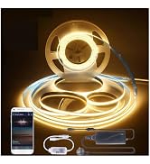 INDARUN Smart COB Led Strip Light 16.4ft 320 LEDs/M, APP Control, WiFi LED Light Strip Alexa/Goog...