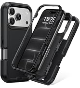AHFYCIH for iPhone 18 Pro Case Heavy Duty Shockproof Anti-dust Port Cover | 3-Layer iPhone 17 Pro...