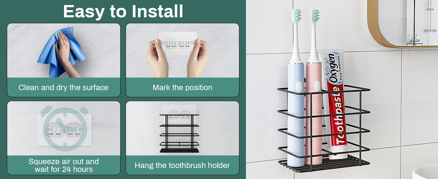 Toothbrush and Toothpaste Holder