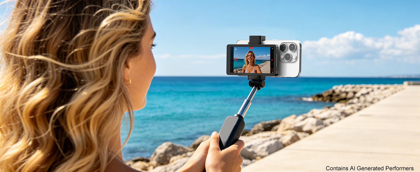 Selfie Phone Screen with Wireless Remote