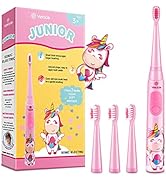 Vekkia Sonic Rechargeable Kids Electric Toothbrush, 3 Modes with Memory, Fun & Easy Cleaning, 240...
