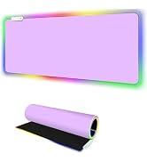 Purple RGB Gaming Mouse Pad I Large Mousepad with 14 Led Modes I Keyboard Pad Gaming Desk Mat I N...
