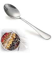 SANTUO Stainless Steel Teaspoon Set,12 Piece 6.7" Spoons Silverware,Dessert Spoons,Mirror Finish ...