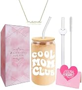 DAMCONME Mothers Day Gifts for Mom, Gifts for Mom from Daughter or Son, Cool Mom Club Glass Cup G...