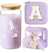 AYGXU Birthday gifts for women,Travel Jewelry case,Initia glass cups,bridesmaid proposal gifts,mo...