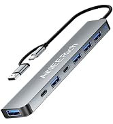 AiNEERich USB Hub for Laptop,USB C Hub Multiport Adapter Extended 5 USB Ports,1 Type C Port,USBC ...