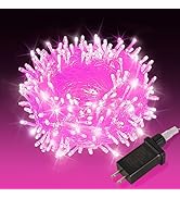 Etinga 100 LED Pink Fairy Lights, 33ft Plug-in Decorative String Lights with 8 Modes for Indoor O...
