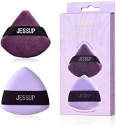 Jessup Powder Puff, 2pcs Triangle Powder Puff Soft for Foundation Setting and Baking, Reusable, W...