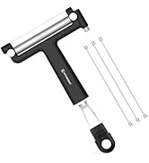 KITCHENDAO Adjustable Wire Cheese Slicer Cutter, 50% Stronger Wires with 2nd Gen Wire Fixing Mech...