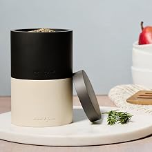 Stackable, two lid, spice cellar set, and pinch pots