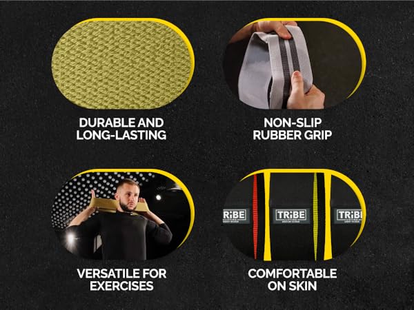 Resistance Levels of Tribe Lifting Leg Resistance Bands for Working Out