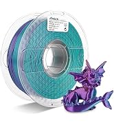 AMOLEN 3D Printer Filament, Triple Colors Coextrusion Silk PLA Filament 1.75mm, Rainbow PLA Filam...