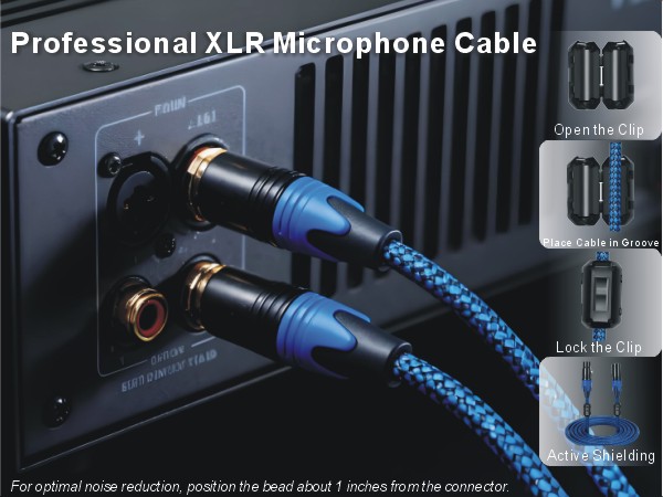 Xlr to xlr cable connect to home podcast microphone station