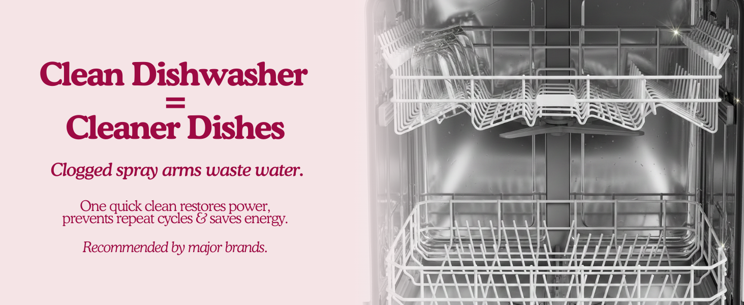 A clean dishwasher=cleaner dishes for your family.