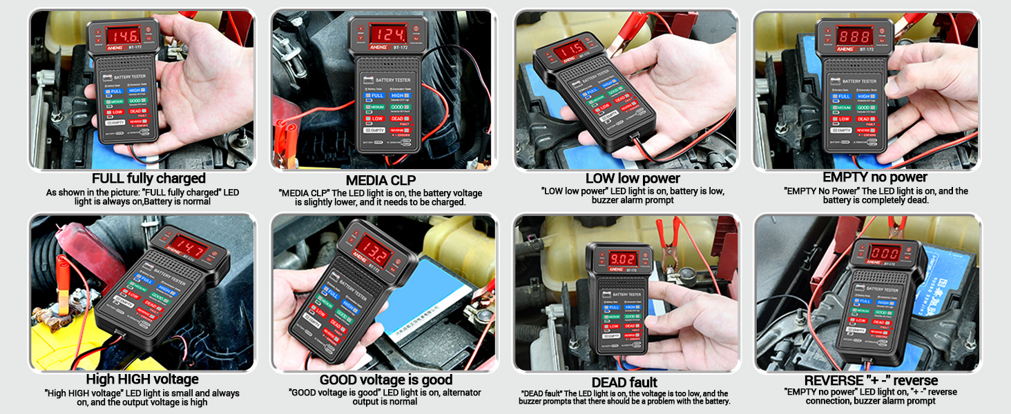 Car battery meter test