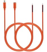 Tonton 8mm Power Pigtails Cable 3.3FT 12V DC7909 Male Plug Female Socket to Bare Wire Open End Re...