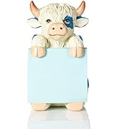 HORTIX Highland Cow Pop-up Sticky Note Dispenser, Includes 1 Pad of 3x3 in Super Sticky Notes, 10...