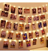 HXWEIYE 120LEDs Photo String Light, Warm White 40Ft Fairy Light with 52 Clear Clips & 12 Hooks on...
