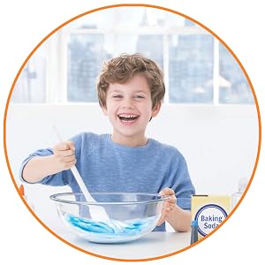 Child playing with slime