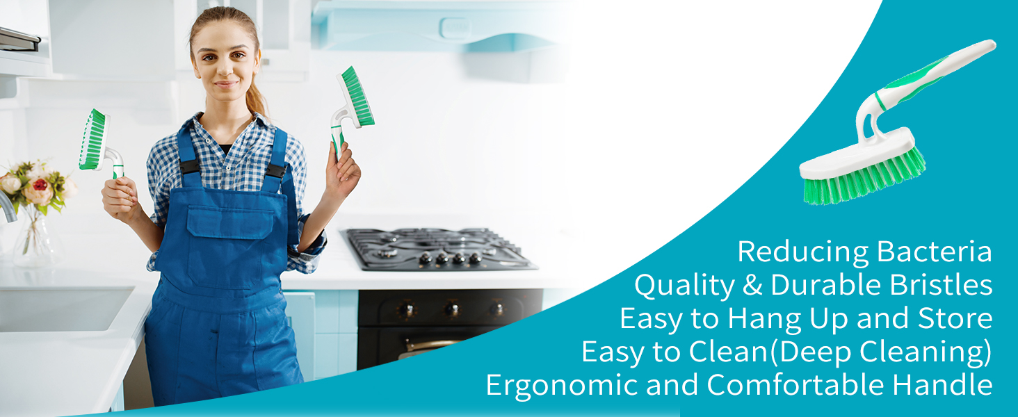 The Scrub Brush Has an Excellence Design Effective,Meet Your Different Cleaning Needs.