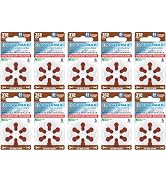 Powermax Size 312 Hearing Aid Batteries, Made In USA, Brown Tab, 64 Count