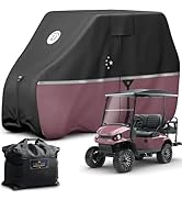 LI LIBZAKI Waterproof Golf Cart Cover, Heavy Duty Marine Grade Fabric, Universal Fits for Most Br...
