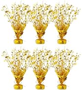 Metallic Foil Spray Centerpiece Star Table Decoration, Gold Centerpieces for Tables Wedding Birth...