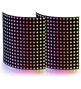 BTF-LIGHTING 2PC WS2812B ECO RGB Alloy Wires 5050SMD Individual Addressable 16X16 256 Pixels LED ...
