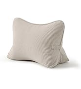 Ailuteie Corduroy Lumbar Support Back Pillow for Watching TV, Relaxing & Gaming, Ergonomic Triang...