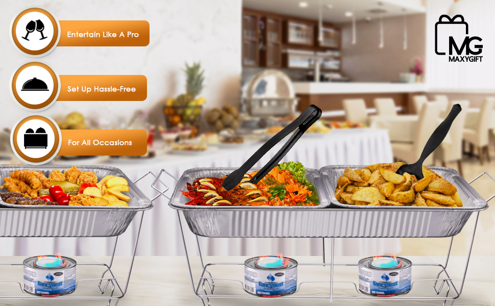 chaffing server set buffet disposable, chaffing server set disposable, chaffing set, chaffing dish