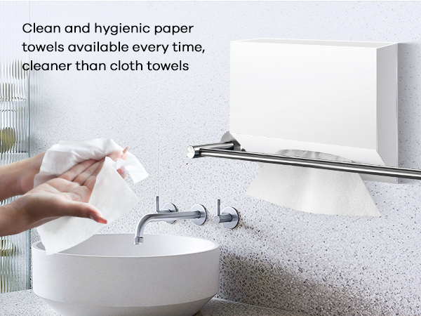 Acrylic Hand Towel Box Cover Holder Compatible with Kleenex Disposable Paper Hand Towels