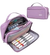 VASCHY Pencil Case, Large Cute Pencil Pen Pouch Organizer w Zippers Top Handle School Supplies fo...