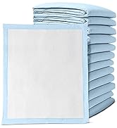 Disposable Incontinence Bed Pads 23" x 36", 15 Pack - Heavy Absorbent Chux Underpads with Fluff C...