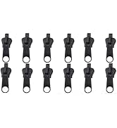 12Pcs Black Fix Zip Puller, Zip Slider Repair Instant Kit, Instant Zipper Set, Fix Zipper Removab...