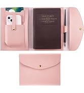 CRASPIRE A5 Leather Notebooks Cover for Pink PU Journal Planner Travelers Notebook with Card Slot...