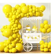 ZJHAI 150pcs Yellow Balloons Different Sizes 18 12 10 5 Inch Latex Balloon for Wedding Baby Showe...