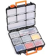 Mayouko 16 Compartments Detachable Toolbox Organizer,Hardware Organizer Box with Removable Sectio...