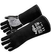 RAPICCA Welding Gloves 16IN Heat & Fire Resistant Leather for Stick MIG TIG Flux-Core Welder, For...