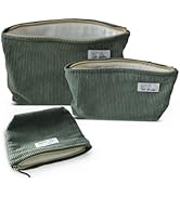 HAPPYHEIDI Makeup Bag Set 3 Cosmetic Toiletry Travel Pouch Organizer for Purse Tote, Women Girls ...