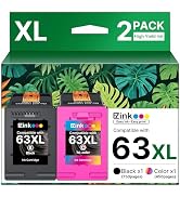 63XL Ink Cartridges Black and Color Remanufactured Replacement for HP Ink 63 for HP 63XL Ink Cart...