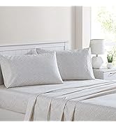 Modern Threads Printed 4-Piece Extra Soft Bedding Sheets & Pillowcase Set, Deep Pocket up to 16 i...